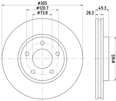 MDC1336 MINTEX Тормозной диск