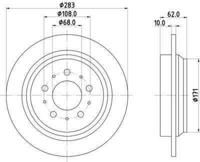 MDC1352 MINTEX Тормозной диск