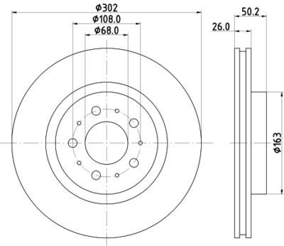 8DD355106131 HELLA Тормозной диск