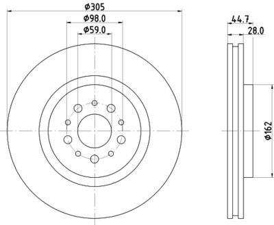 MDC1356 MINTEX Тормозной диск