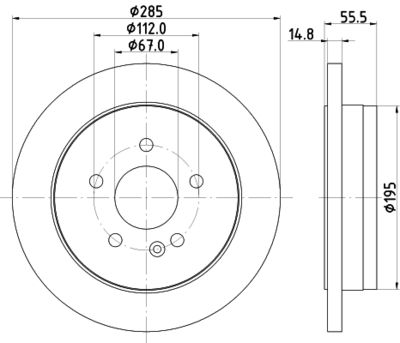 MDC1360 MINTEX Тормозной диск