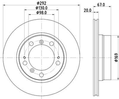 8DD355105721 HELLA Тормозной диск