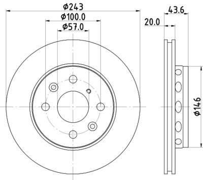 8DD355105011 HELLA Тормозной диск