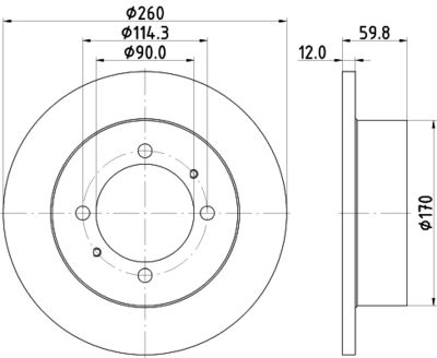 MDC1369 MINTEX Тормозной диск