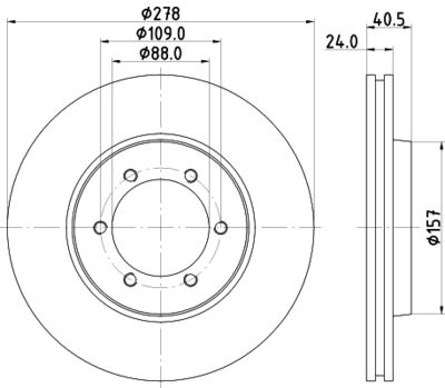 8DD355111991 HELLA Тормозной диск