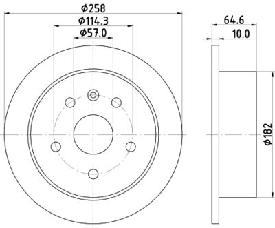 MDC1399 MINTEX Тормозной диск