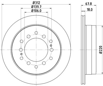 MDC1406C MINTEX Тормозной диск