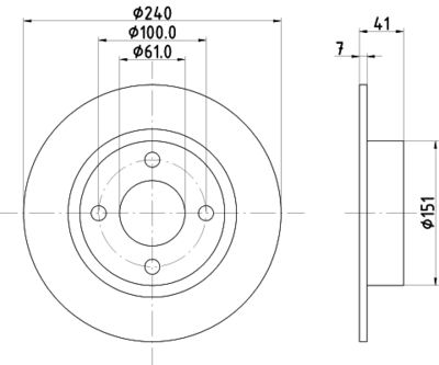 8DD355106461 HELLA Тормозной диск