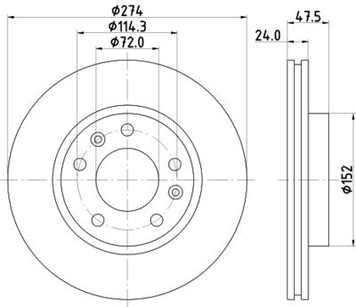 MDC1414 MINTEX Тормозной диск