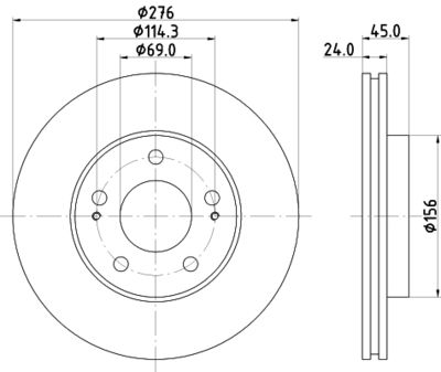 MDC1415 MINTEX Тормозной диск