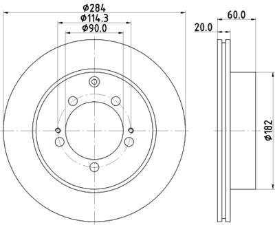 8DD355111491 HELLA Тормозной диск