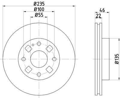 MDC1418 MINTEX Тормозной диск