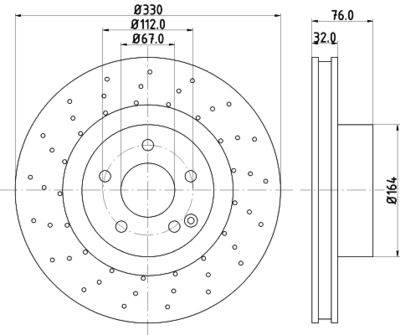 8DD355106851 HELLA Тормозной диск