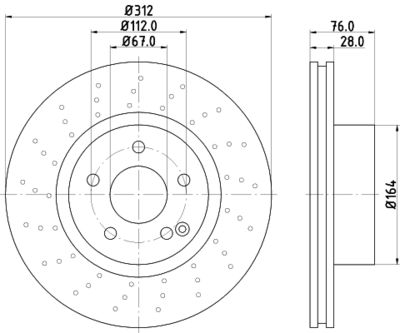 8DD355106871 HELLA Тормозной диск