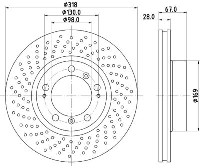 8DD355127511 HELLA Тормозной диск