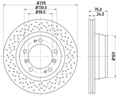 8DD355127521 HELLA Тормозной диск