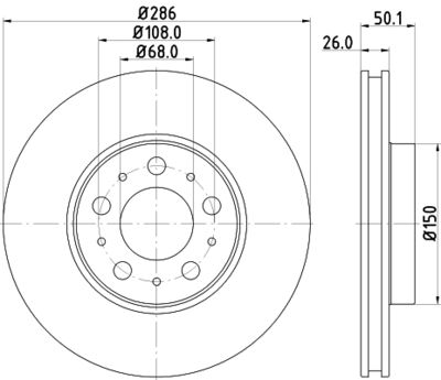 MDC1432C MINTEX Тормозной диск