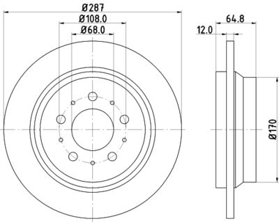 8DD355107091 HELLA Тормозной диск