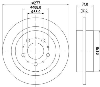 MDC1437 MINTEX Тормозной диск