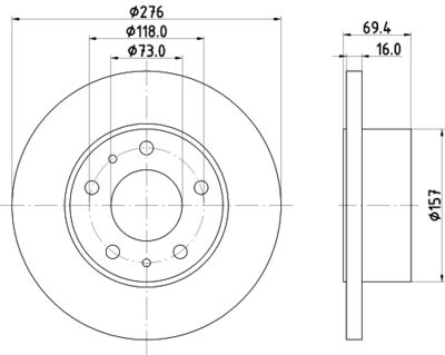 MDC1439 MINTEX Тормозной диск