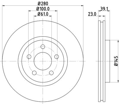 8DD355118601 HELLA Тормозной диск