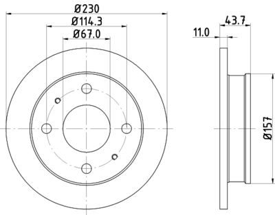 8DD355107171 HELLA Тормозной диск