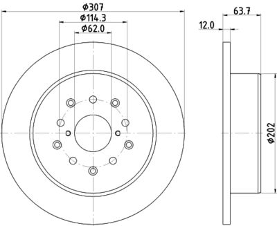 MDC1461 MINTEX Тормозной диск