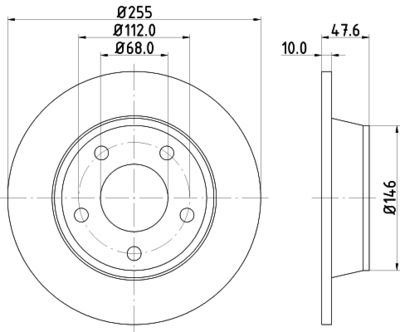 PCD12482 DON Тормозной диск