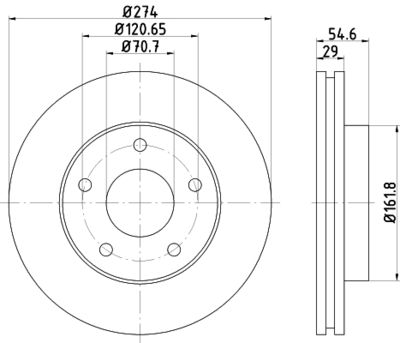 MDC1463 MINTEX Тормозной диск