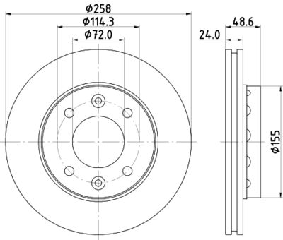 MDC1468 MINTEX Тормозной диск