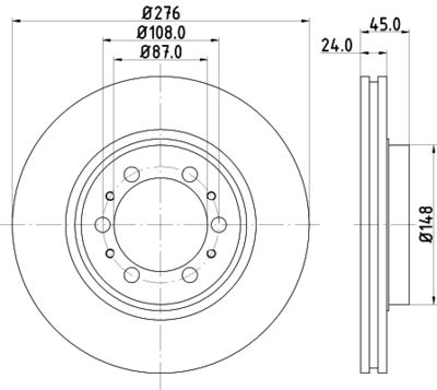 8DD355105131 HELLA Тормозной диск