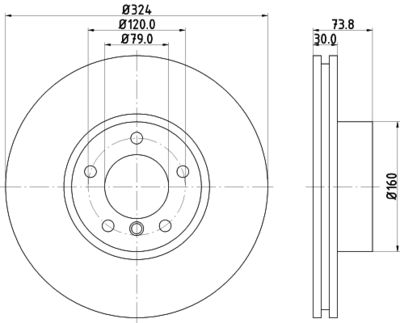 8DD355107711 HELLA Тормозной диск