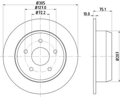 8DD355108611 HELLA Тормозной диск