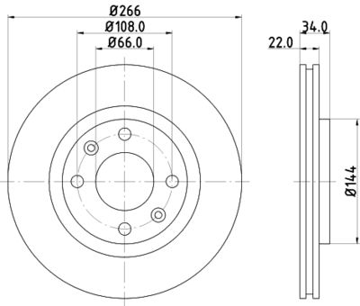 MDC1491C MINTEX Тормозной диск