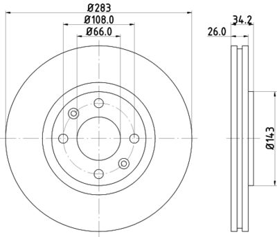 MDC1492C MINTEX Тормозной диск