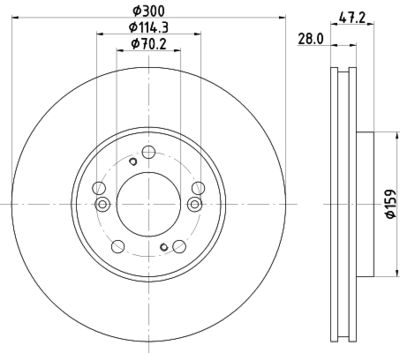 8DD355108141 HELLA Тормозной диск