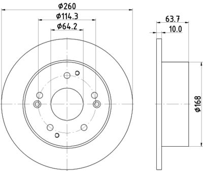 MDC1517 MINTEX Тормозной диск