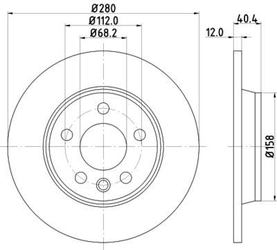 8DD355105611 HELLA Тормозной диск