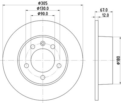 MDC1529 MINTEX Тормозной диск