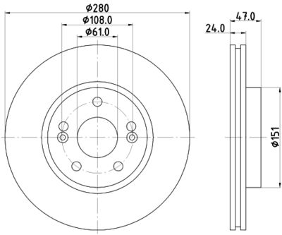 MDC1533 MINTEX Тормозной диск