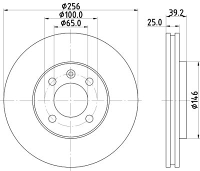 8DD355110621 HELLA Тормозной диск