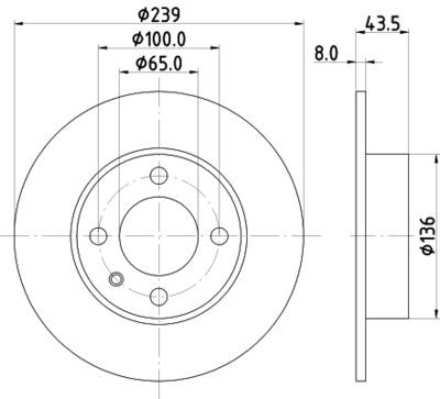 MDC154 MINTEX Тормозной диск