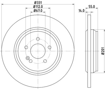 MDC1544 MINTEX Тормозной диск