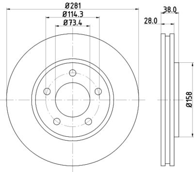 MDC1555 MINTEX Тормозной диск