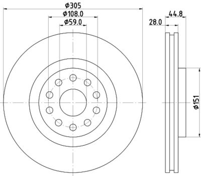 MDC1563 MINTEX Тормозной диск