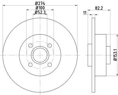 8DD355112211 HELLA Тормозной диск