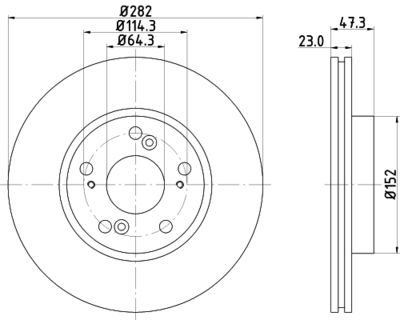 MDC1567 MINTEX Тормозной диск