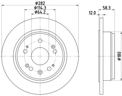 8DD355112451 HELLA Тормозной диск