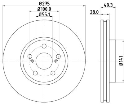 MDC1584 MINTEX Тормозной диск