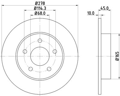 8DD355110401 HELLA Тормозной диск